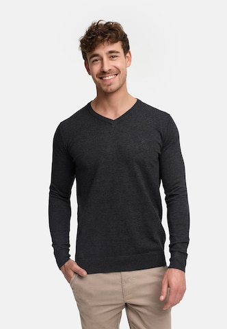 INDICODE JEANS Trui 'Tikks' in Grijs: voorkant