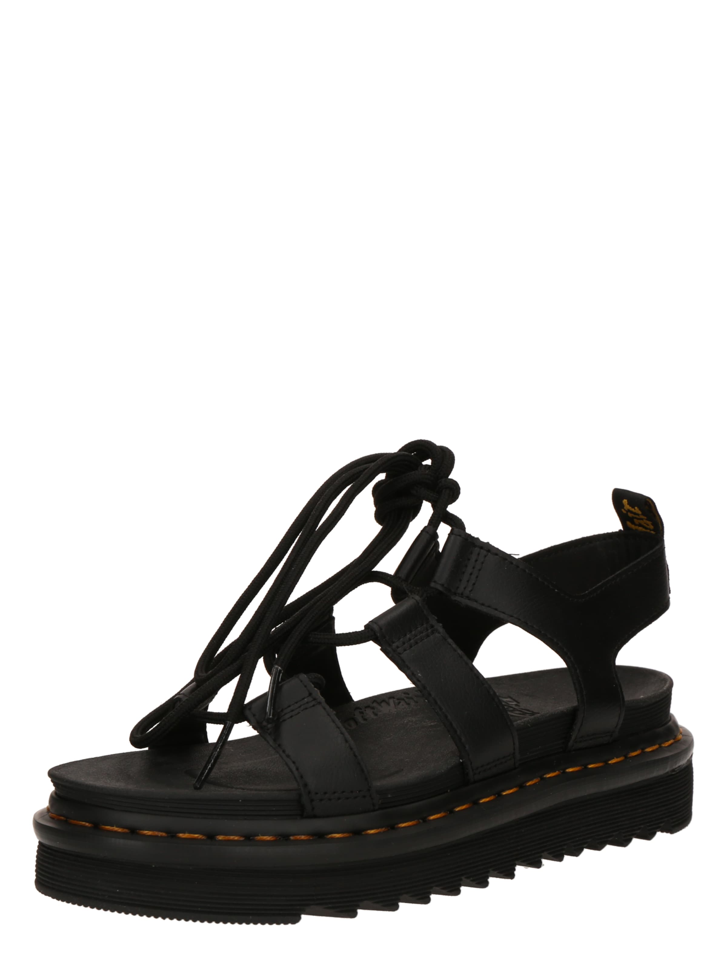 melns Dr. Martens Siksniņsandales 'Nartilla': no priekšpuses