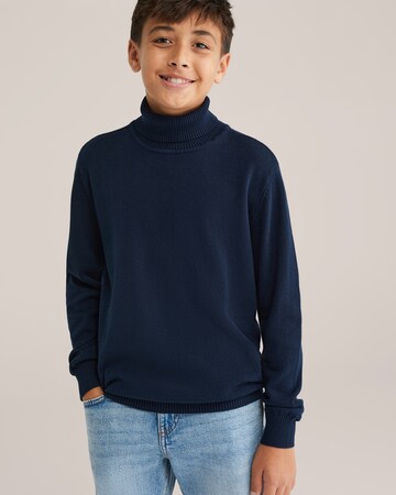 WE Fashion Sweater in Blue: front
