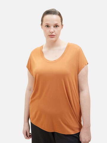 T-shirt Tom Tailor Women + en orange : devant