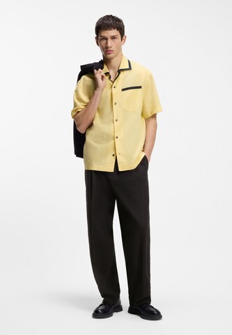 HUGO Slim fit Pleat-Front Pants ' Tari ' in Black