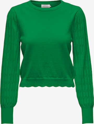 Only Maternity Пуловер 'Molly' в зелено: отпред