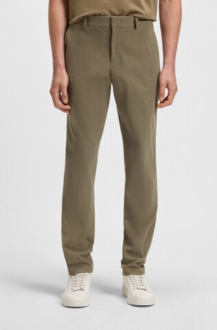 BOSS Slim fit Pants ' Genius ' in Brown: front