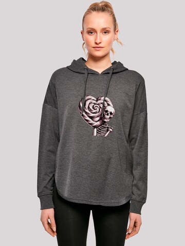 F4NT4STIC Sweatshirt 'Süße Süßigkeiten Herzform Liebe' in Grey