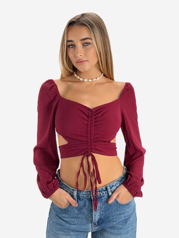 Chemisier Elara en rouge : devant