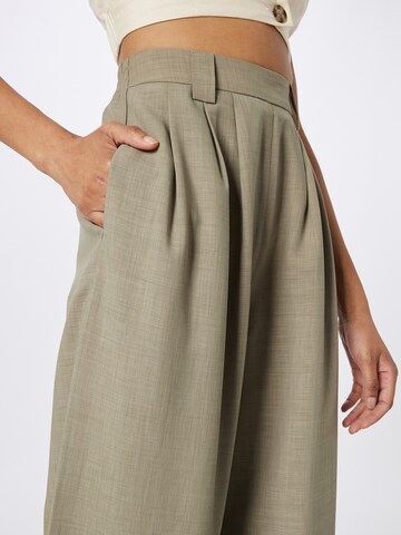 Essentiel Antwerp Wide Leg Bukser med lægfolder 'BROOD' i beige