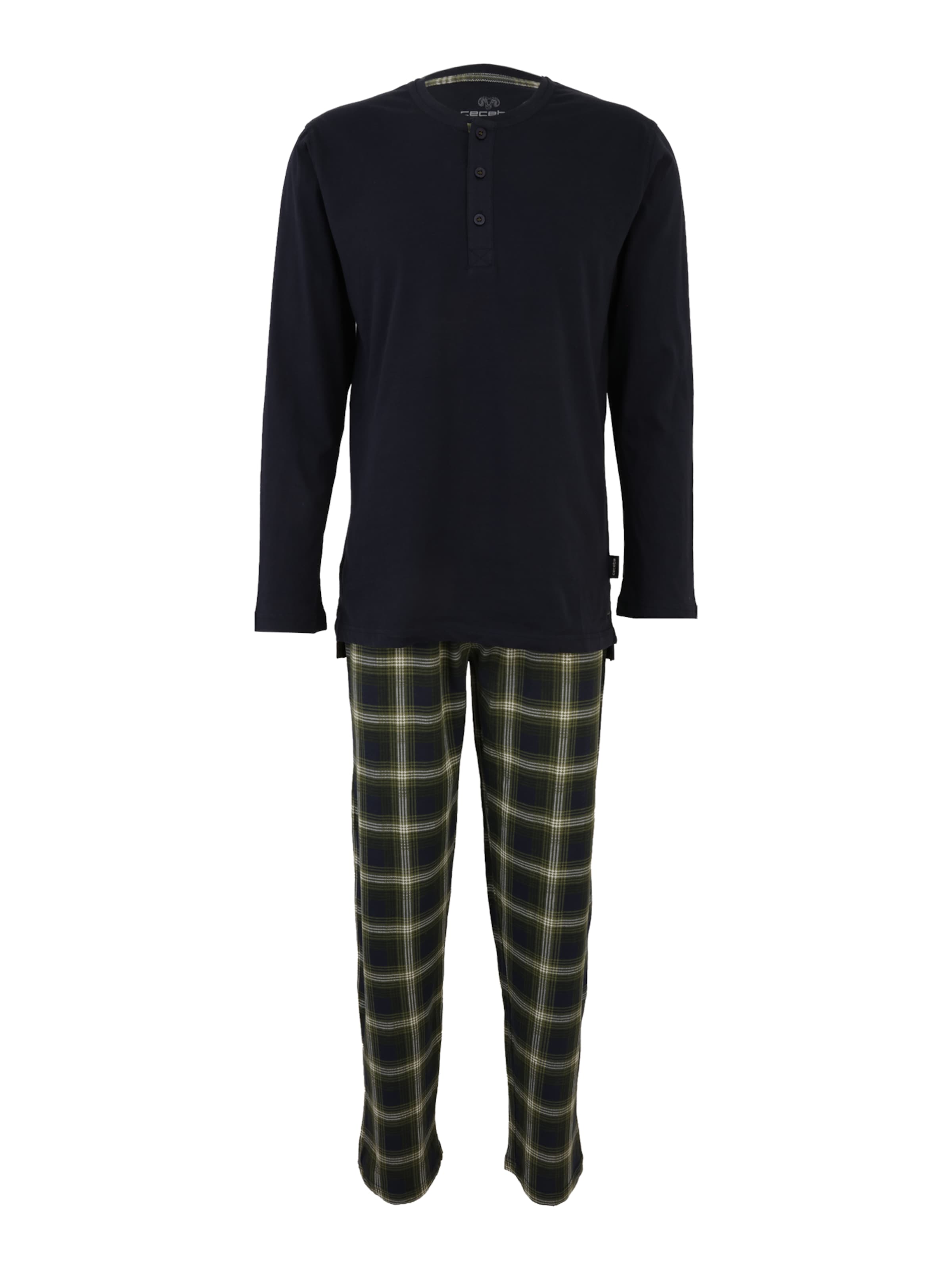 Pyjama long CECEBA en vert : devant