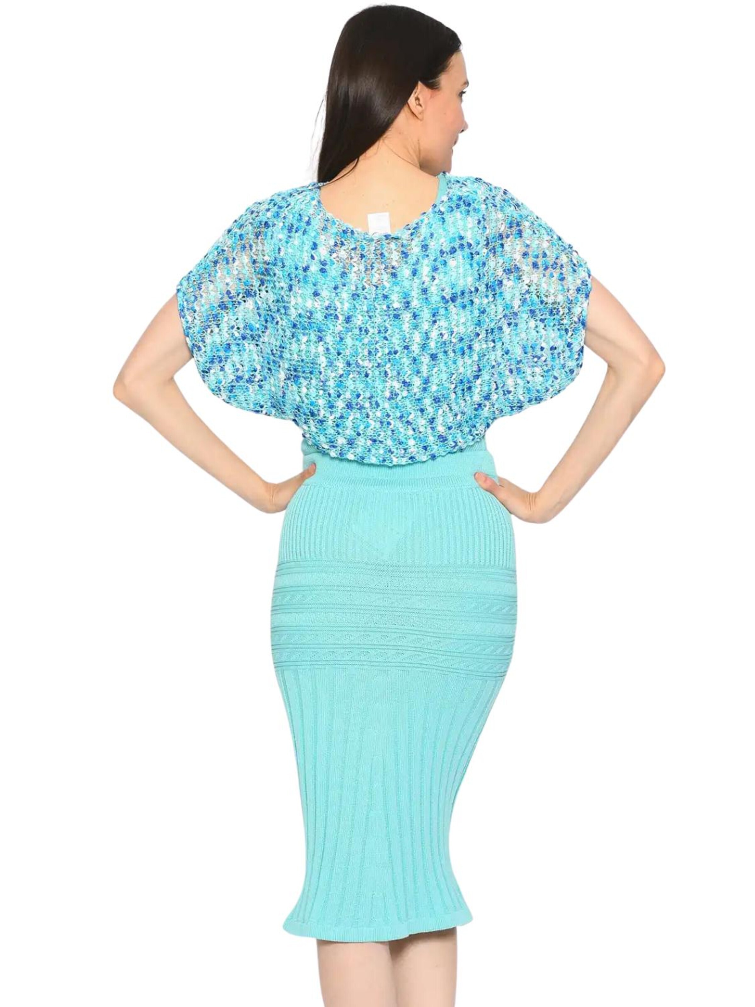 Süel knitwear - Top de punto 'Summer 3D' en azul
