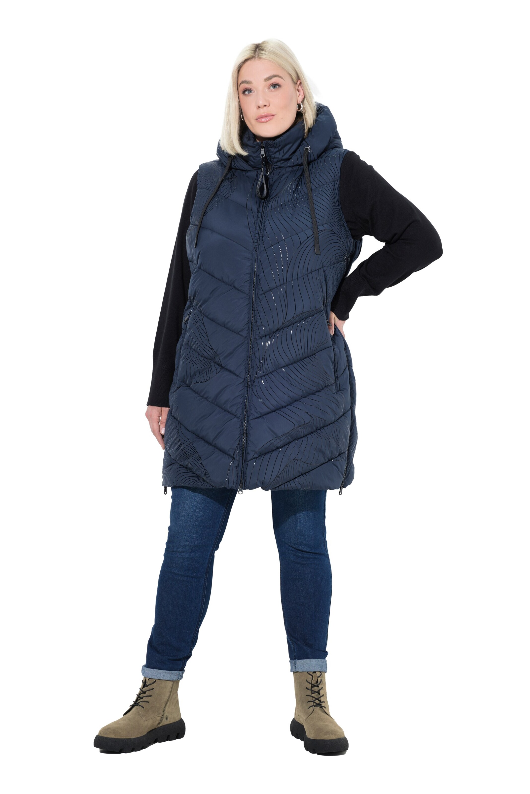 Ulla Popken Vest in Blue