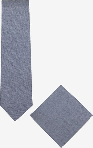 Real Guys Set Krawatte mit Einstecktuch in Blau: Vorderseite