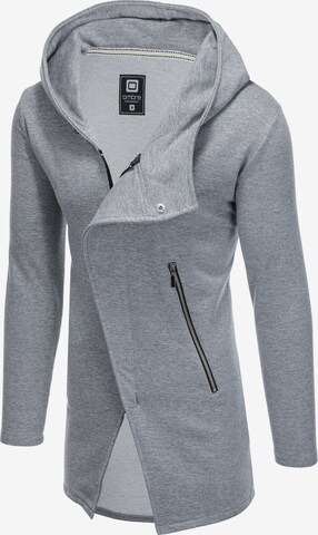 Ombre Zip-Up Hoodie 'B668' in Grey