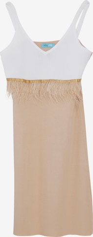 TOOche Cocktail Dress in Beige: front