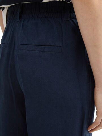 Loosefit Pantalon à plis 'LEA' TOM TAILOR en bleu