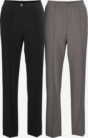 Pantalon à plis Goldner en gris : devant