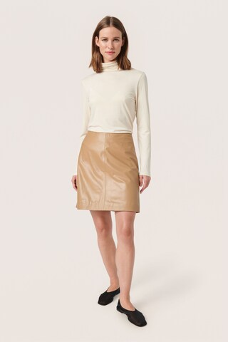 SOAKED IN LUXURY Skirt 'Olicia' in Brown