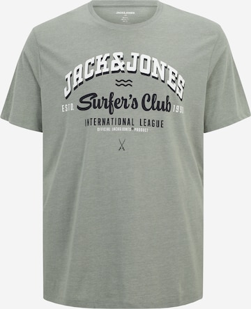 Jack & Jones Plus Shirt in Groen: voorkant