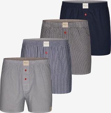 Phil & Co. Berlin Boxershorts ' Web Classic ' in Blauw: voorkant