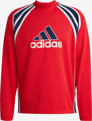 T-Shirt 'Warm-Up' ADIDAS ORIGINALS en rouge : devant