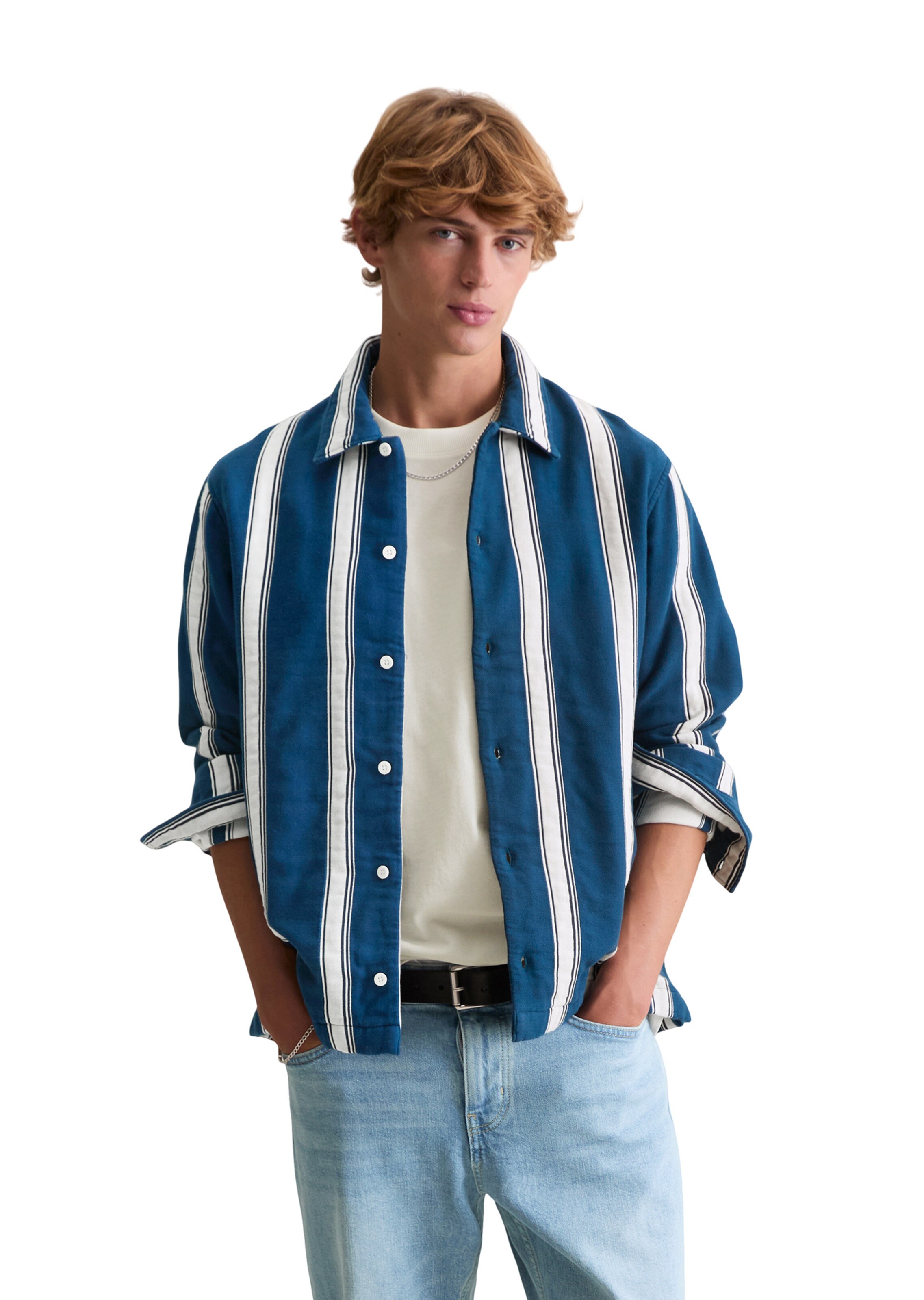 Veste mi-saison Marc O'Polo DENIM en bleu : devant