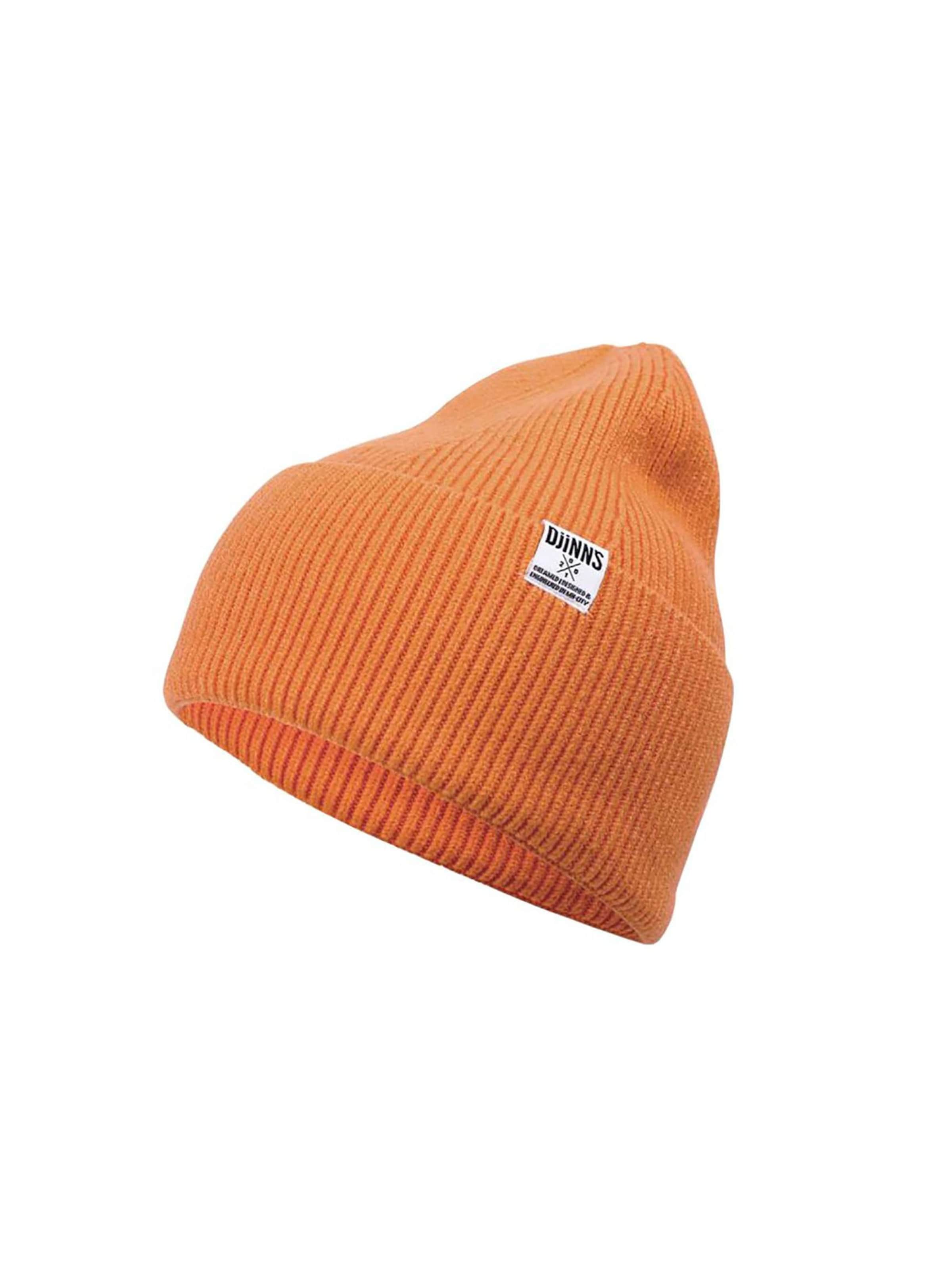 DJINNS Beanie 'Wooly Knit' in Orange: front