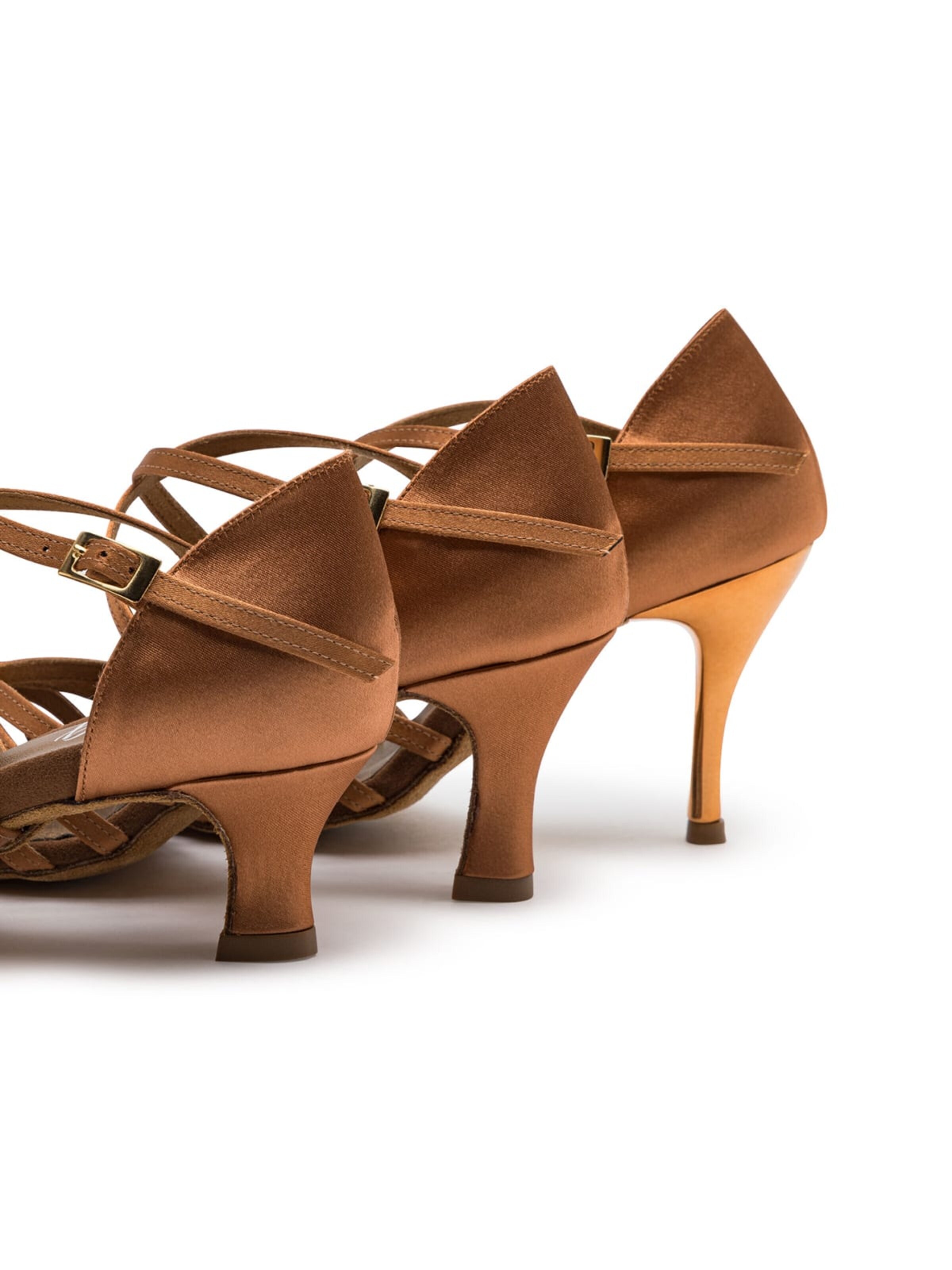 Dancing Queens Strap Sandals 'Grace Radiance Tanzschuhe Satin - Absatz 5.0 cm flare' in Brown