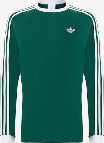 ADIDAS ORIGINALS - Camisa '3-Stripes Long Sleeve' em verde: frente