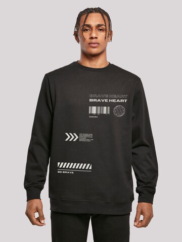 F4NT4STIC Sweatshirt 'Brave Heart' in Schwarz: Vorderseite