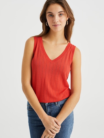 WE Fashion Knitted Top in Red