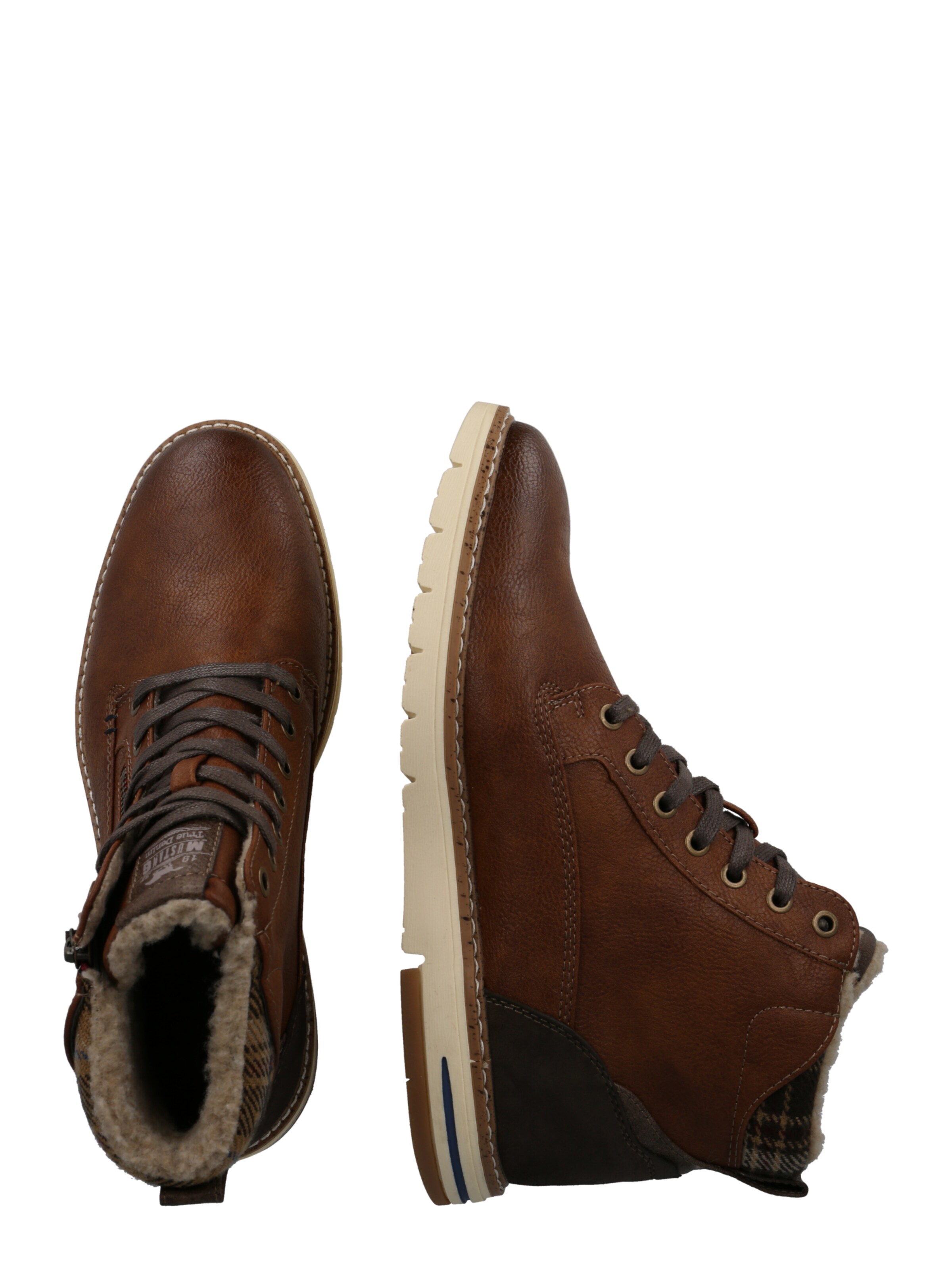 Bottines à lacets MUSTANG en marron