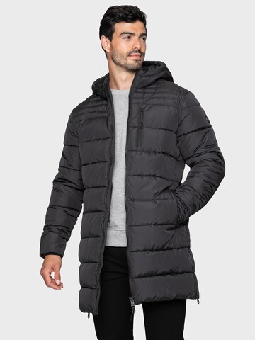 Threadbare Winter Jacket 'Pike' in Black: front