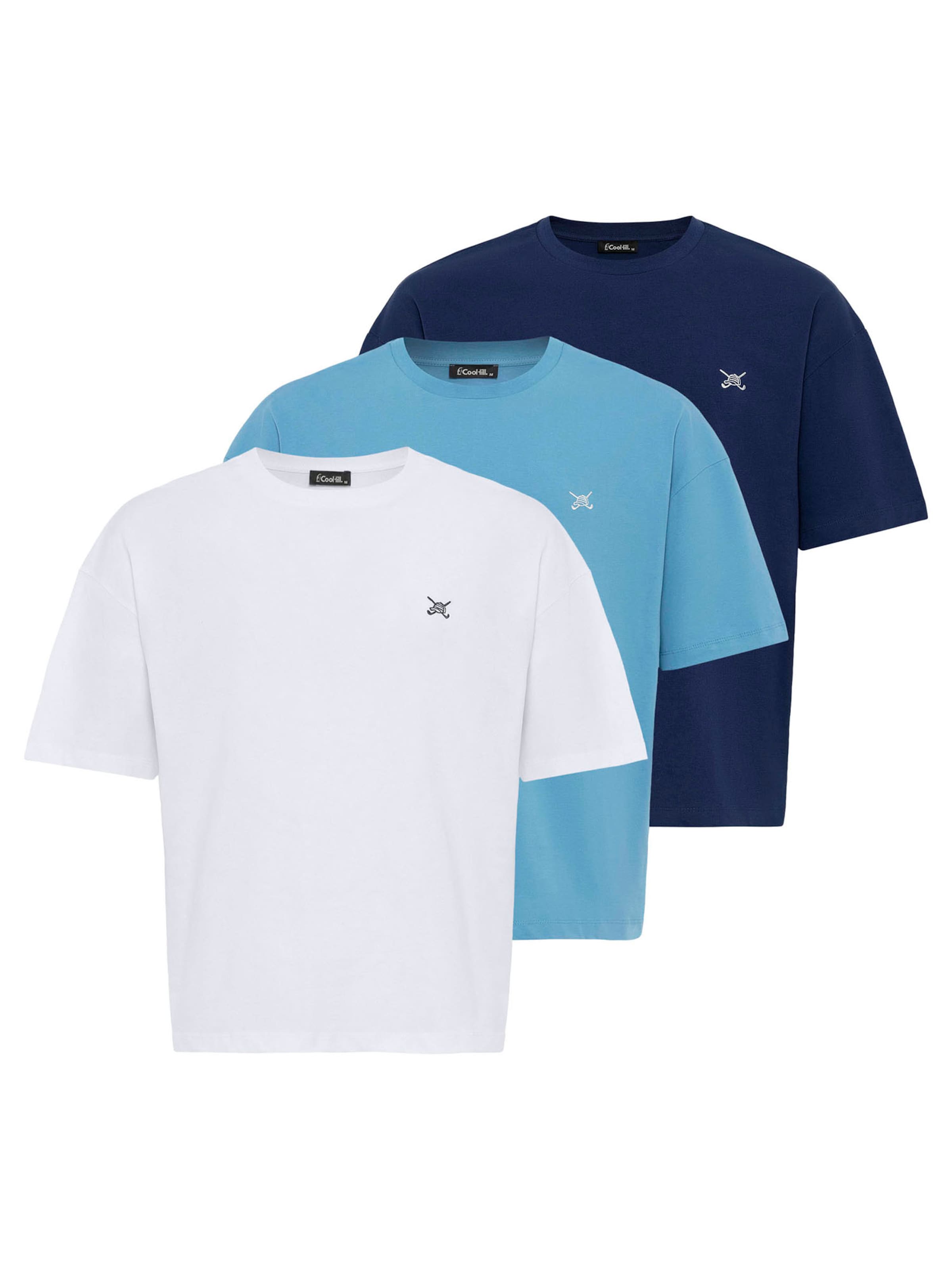 T-Shirt Cool Hill en bleu : devant