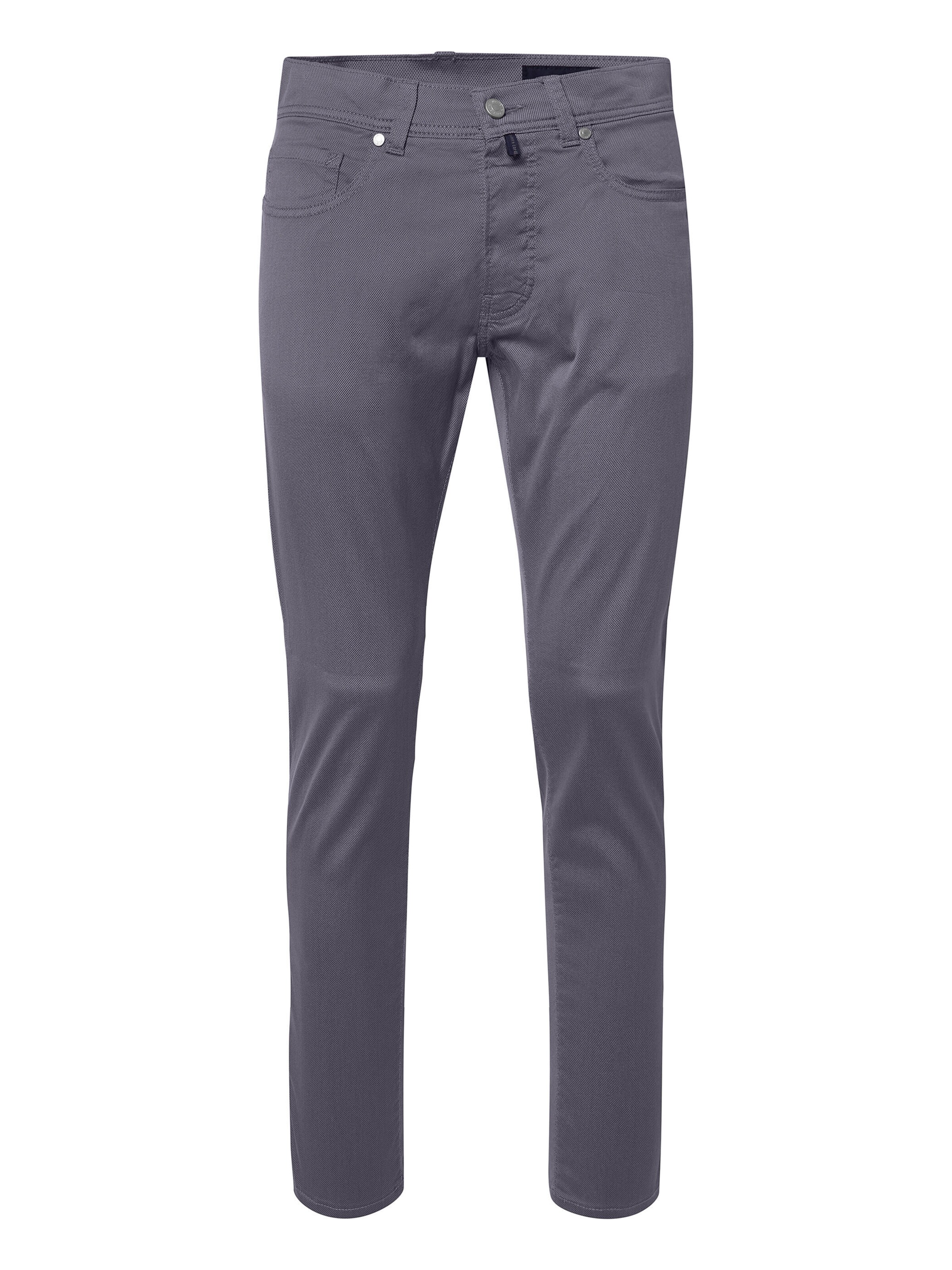 PIERRE CARDIN Hose 'Lyon' mit Dornschlaufe in Grau: Vorderseite