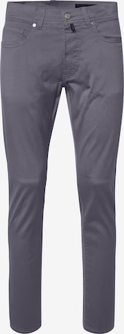 PIERRE CARDIN Hose 'Lyon' mit Dornschlaufe in Grau: Vorderseite