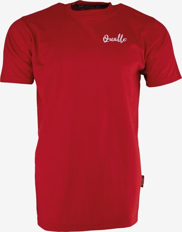 Qualle Shirt 'Streetwear Respekt' in Red: front