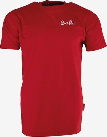 Qualle T-Shirt 'Streetwear Respekt' in Rot: predná strana