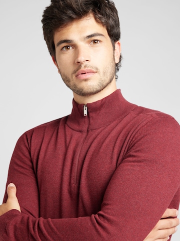 SELECTED HOMME Klasický střih Svetr 'SLHBERG' – červená