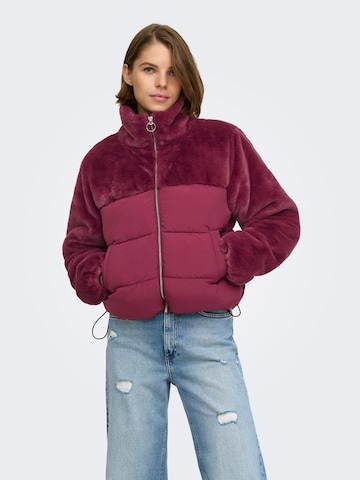 ONLY Winterjas 'ONLWanja' in Rood: voorkant