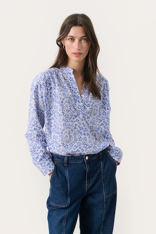 Part Two Bluse 'Natale' in Blau: Vorderseite