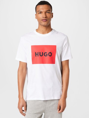 HUGO Koszulka 'Dulive222' w kolorze biały: przód