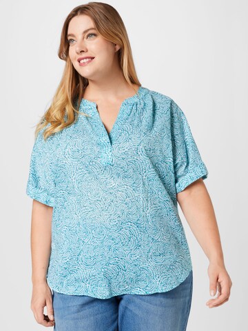 Michael Kors Plus Shirt 'SHIBORI' in Blauw: voorkant