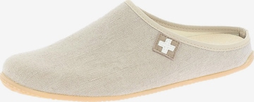 Living Kitzbühel Huisschoenen 'Cotton - Schweizer Kreuz' in Wit: voorkant