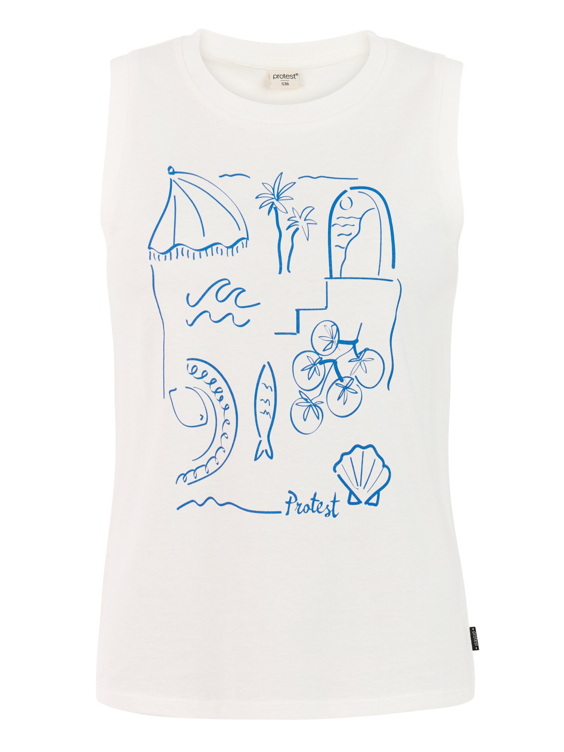 PROTEST Top 'PRTAnother' in Weiß: Vorderseite
