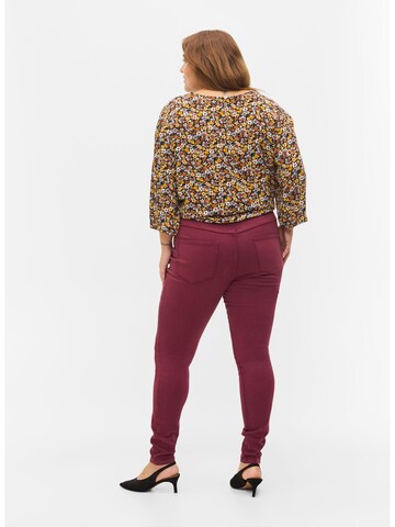 Zizzi Skinny Jeans 'Amy' in Rot