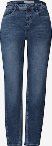 STREET ONE Loosefit High Waist Barrel Leg Jeans im Loose Fit in Blau: Vorderseite