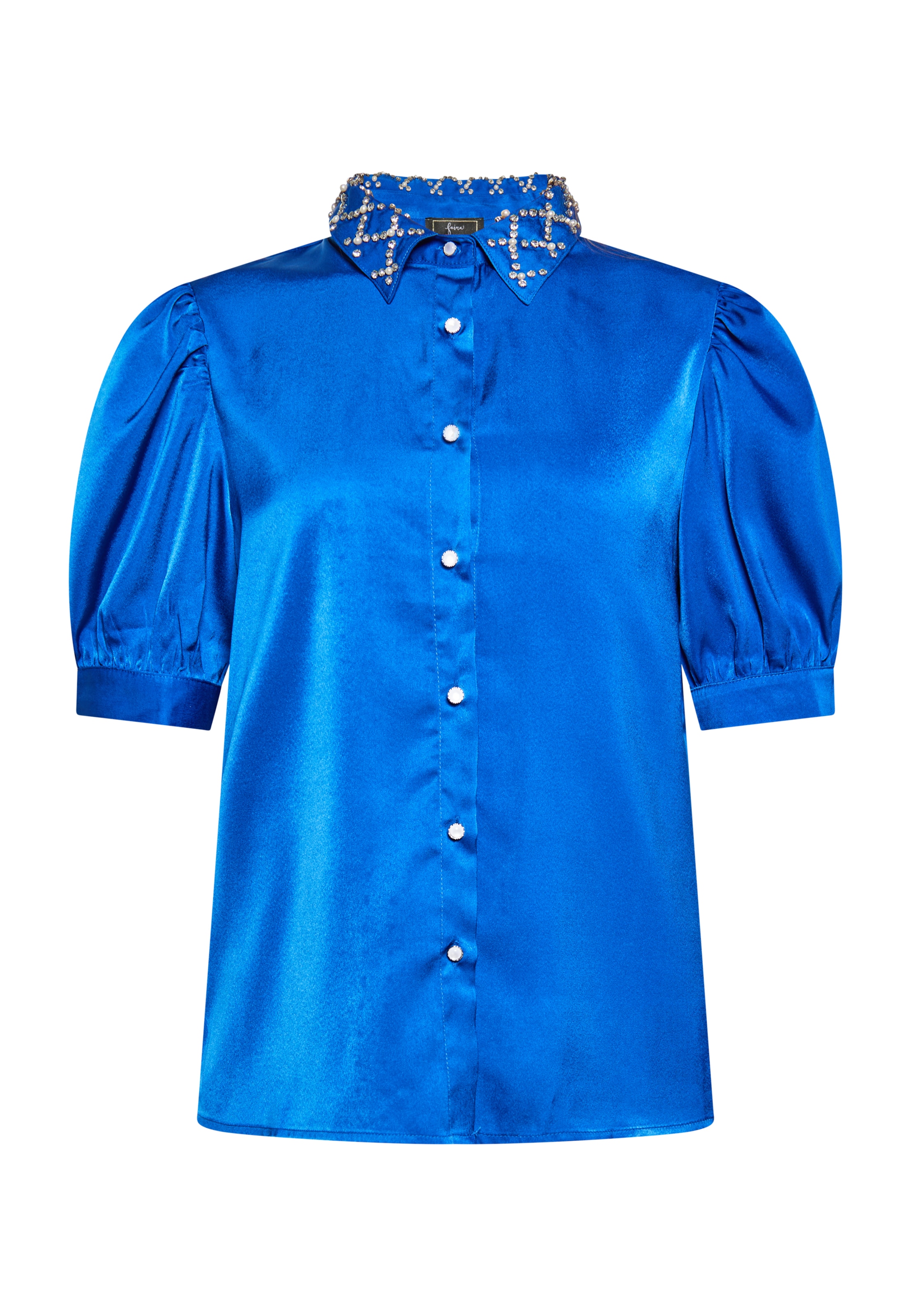 zils faina Blūze: no priekšpuses