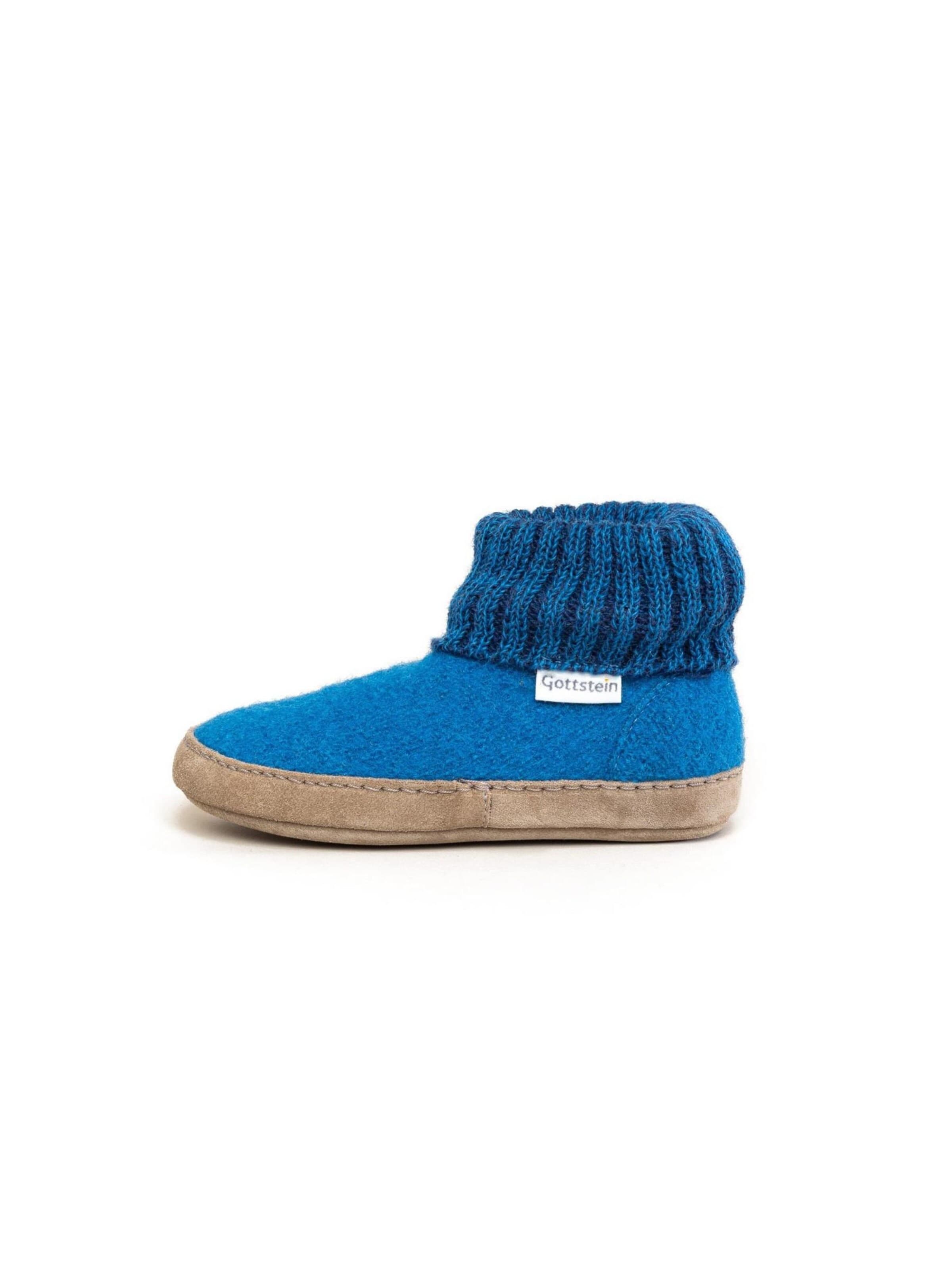 Gottstein Hausschuh 'Hüttenschuhe Alpine Boot LE'‌‌‌‌ in Blau: Vorderseite