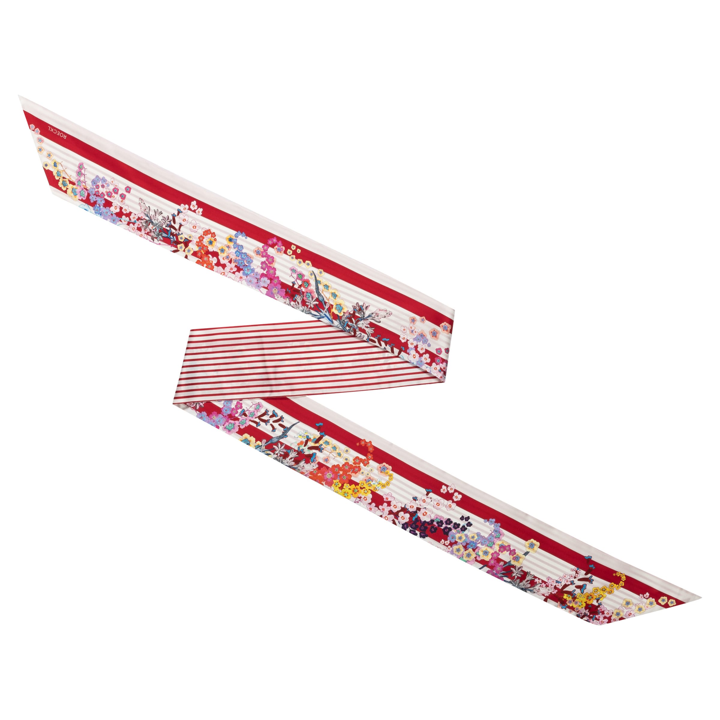Roeckl Doek ' FLORAL TWILLY ' in Rood: voorkant