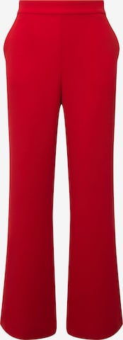 Wide Leg Pantalon Ulla Popken en rouge : devant