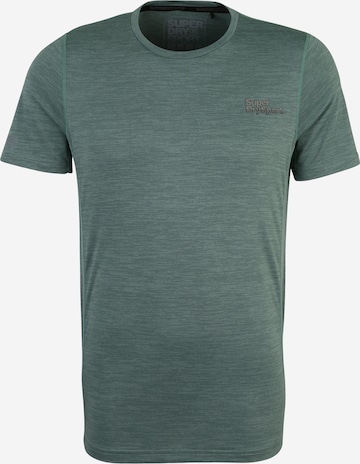 Superdry Regular fit Functioneel shirt in Groen: voorkant