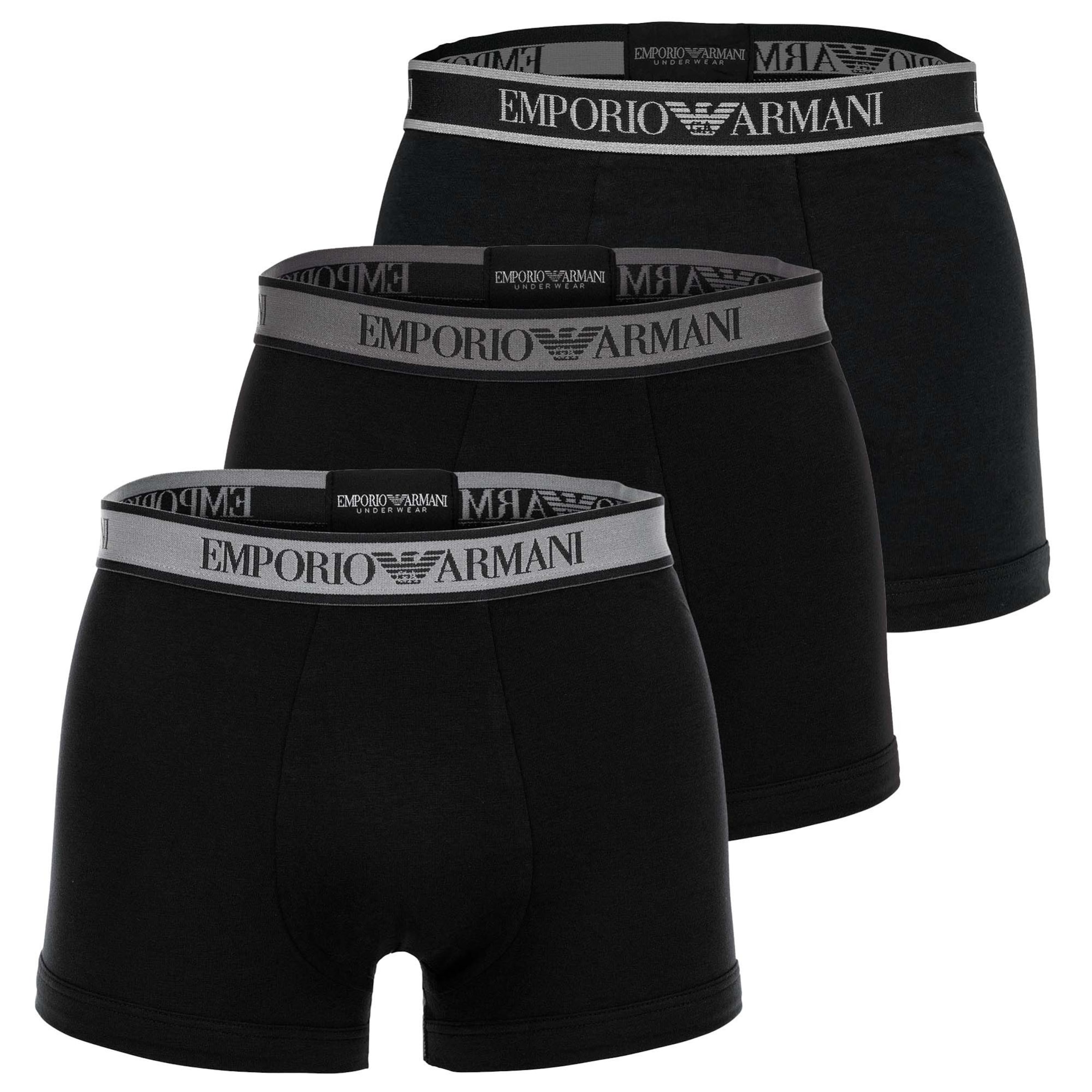 Boxers Emporio Armani en noir : devant